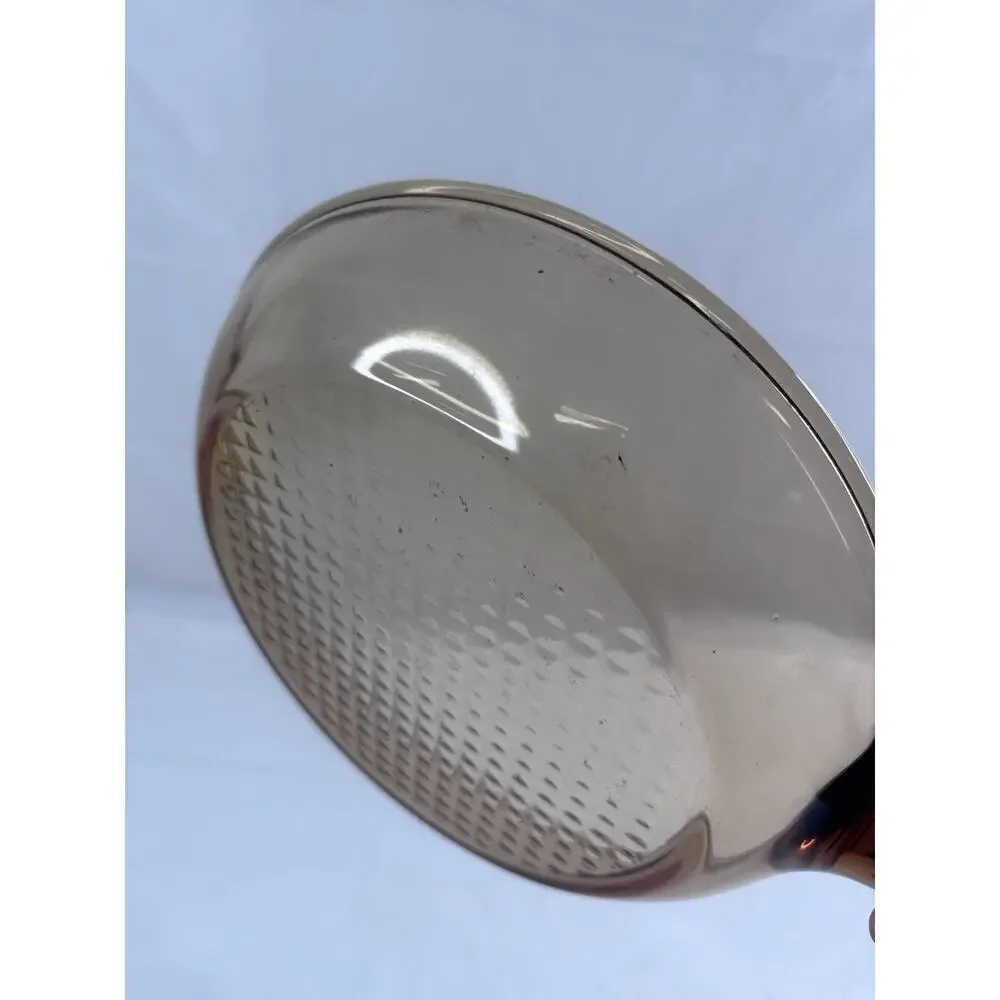 Vision Corning Ware Amber Glass Fry Skillet Pan 10 Inch Waffle Bottom No Lid